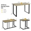 Costway 4-Piece Dining Table Set Industrial Dinette Set Kitchen Table W/Bench & 2 Stools -Costway GUEST 902a9434 0e1e 42e9 9727 4ab6db3c93b3