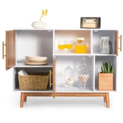 Costway Sideboard Storage Cabinet W/Storage Compartments Buffet TV Stand Coffee -Costway GUEST 905a7748 7c0e 4649 9622 df284323ba7c