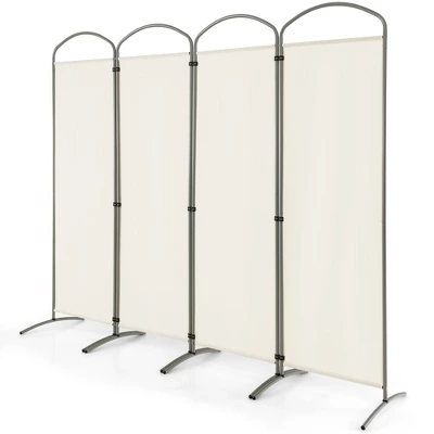 Costway 4 Panels Folding Room Divider 6 Ft Tall Fabric Privacy Screen Black/Brown/Grey/White 15 Costway 4 Panels Folding Room Divider 6 Ft Tall Fabric Privacy Screen Black/Brown/Grey/White - Image 13