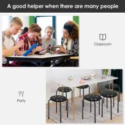 Costway Set Of 6 Portable Plastic Stack Stools Backless Classroom Seating -Costway GUEST 90b7d7ae 3788 480f a798 c29e90ac0ca8
