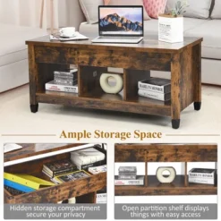 Costway Lift Top Coffee Table W/ Hidden Compartment And Storage Shelves Coffee 18 Costway Lift Top Coffee Table W/ Hidden Compartment And Storage Shelves Coffee -Costway GUEST 915d7257 fda5 474f bedb 3f828f3f2cec