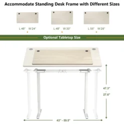 Costway Universal Tabletop For Standard & Standing Desk Frame Natural -Costway GUEST 91790082 6d6a 42b9 a3b4 8b7554365491