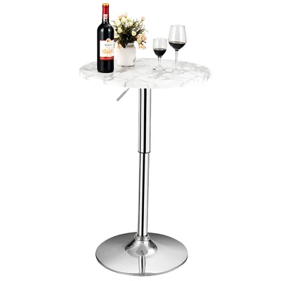 Costway Round Bistro Bar Table Height Adjustable 360-degree Swivel 10 Costway Round Bistro Bar Table Height Adjustable 360-degree Swivel - Image 8