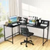 Costway 65.5'' L-shaped Computer Desk Home Office Corner Table W/Bookshelf -Costway GUEST 91c30176 97e7 49e0 b977 f2c5db1b0aa7