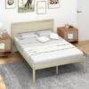 Costway Full/Queen/Twin Size Wooden Platform Bed Frame With Headboard Mattress Foundation Natural -Costway GUEST 920653b9 ecc1 4f45 b004 3b3bc9e69127