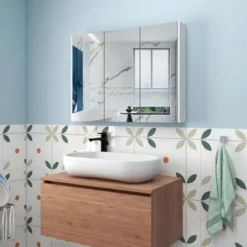 Costway 36" Wide Wall Mount Mirrored Bathroom Medicine Cabinet Organizer Mirror Door -Costway GUEST 921e0450 bfe5 4777 97a0 c5e149de4b54