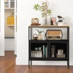 Costway Kitchen Server Buffet Sideboard Storage Cabinet Cupboard With 2 Doors & Open Shelf -Costway GUEST 92623674 ea10 433a a21c 53e2867acac4