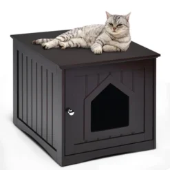Costway Weatherproof Multi-function Pet Cat House Sidetable Nightstand -Costway GUEST 929ff9a6 ec63 44b9 ac9c ce8e42120ce2