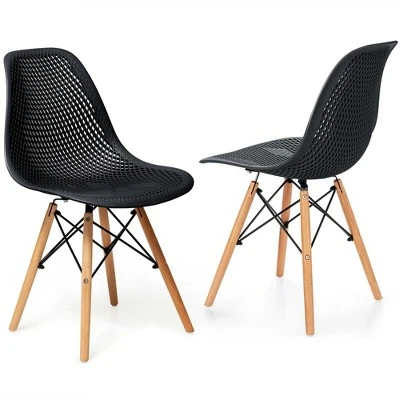 Costway 2PCS Modern DSW Dining Chair Office Home W/ Mesh Design Wooden Legs 12 Costway 2PCS Modern DSW Dining Chair Office Home W/ Mesh Design Wooden Legs - Image 10