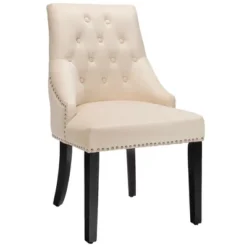Costway Set Of 2 Button-Tufted Dining Chair Upholstered Armless Side Chair -Costway GUEST 94933544 e60a 41d3 af8f 827109754917
