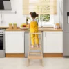 Costway Kids Kitchen Step Stool Kids Standing Tower With Safety Rails WhiteNature -Costway GUEST 94b4f9cb 3943 4297 8c74 4175084333ae