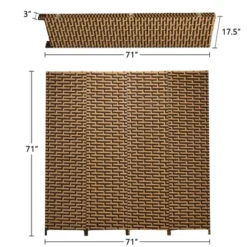 Costway 4 Panel Fiber Privacy Partition Screen Folding Room Divider Weave 6FT Tall -Costway GUEST 95323eaa 153b 4562 9878 4ff24b5e07a7