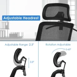 Costway Ergonomic High Back Mesh Office Chair Recliner Task Chair W/Hanger GreyBlack -Costway GUEST 95b37f6a 8b49 420e 91da 068e40b5f6ea