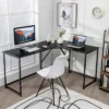Costway 58''x 47'' L Shaped Corner Computer Desk Home Office Workstation BrownBlack 2 Costway 58''x 47'' L Shaped Corner Computer Desk Home Office Workstation BrownBlack -Costway GUEST 96418fb4 b8e0 4e31 96d4 c156bc03ebcc