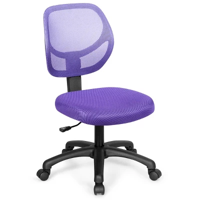 Costway Mesh Office Chair Low-Back Armless Computer Desk Chair Adjustable Height BluePinkPurple 13 Costway Mesh Office Chair Low-Back Armless Computer Desk Chair Adjustable Height BluePinkPurple - Image 11