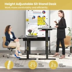 Costway Electric Standing Desk Height Adjustable Sit To Stand Computer Workstation Home Office -Costway GUEST 966a0b8c e473 412e 891a ba0e3e0573de