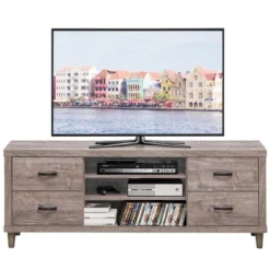 Costway TV Stand Entertainment Center Hold Up To 65'' TV With Storage Shelves & 4 Drawers 18 Costway TV Stand Entertainment Center Hold Up To 65'' TV With Storage Shelves & 4 Drawers -Costway GUEST 968636c9 28d9 42eb 9783 06d1a7380332