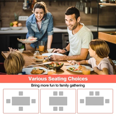 Costway 5 PCS Dining Table Set Kitchen Rectangular Counter Height Table W/ 4 Bar Stools 10 Costway 5 PCS Dining Table Set Kitchen Rectangular Counter Height Table W/ 4 Bar Stools - Image 8