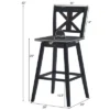 Costway 4PCS Swivel Bar Stools 29'' Counter Height Chairs W/ Footrest -Costway GUEST 974fb175 f88c 448f a486 b3de6566589c