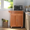 Costway Wood Kitchen Trolley Cart Stainless Steel Top Rolling Storage Cabinet Island -Costway GUEST 97a0ca17 d591 4573 9f39 964868ca6b33