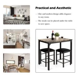 Costway 3 PCS Counter Height Dining Set Faux Marble Table 2 Chairs Kitchen Bar Furniture -Costway GUEST 97b02f9d f9ed 42fa a457 9ff50f3ffbf3