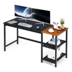 Costway 59'' Home Office Computer Desk Study Laptop Table Detachable Shelf Rustic 21 Costway 59'' Home Office Computer Desk Study Laptop Table Detachable Shelf Rustic -Costway GUEST 98146907 2d84 444a 82f1 3b4abcc40cfe