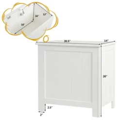 Costway Wooden Toy Box Kids Storage Chest Organizer W/ Flip-Top Lid & Safety Hinge White -Costway GUEST 98249b0b 53cd 44b3 bd04 027ee895f926