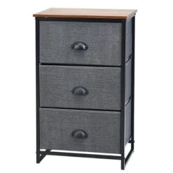 Costway 3 Drawer Nightstand Side Table Storage Tower Dresser Chest Home Office Furniture -Costway GUEST 98d6b7f1 dd04 41a6 9f05 bb41daf86f62