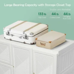 Costway Portable Closet Clothes Foldable Armoire Wardrobe Closet W/10 Cubes, Hanging Rods -Costway GUEST 98db26e3 8b8a 4dfe 87b6 c505da351611
