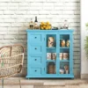 Costway Buffet Sideboard Table Kitchen Storage Cabinet With Drawers & Doors Blue/White/Green 1 Costway Buffet Sideboard Table Kitchen Storage Cabinet With Drawers & Doors Blue/White/Green -Costway GUEST 9982cb99 4178 41c6 8856 fbf98c7e15eb