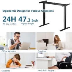 Costway Electric Adjustable Standing Up Desk Frame Dual Motor W/Controller WhiteBlackGrey 17 Costway Electric Adjustable Standing Up Desk Frame Dual Motor W/Controller WhiteBlackGrey -Costway GUEST 99d72e90 6932 4392 9087 d784a71978d5