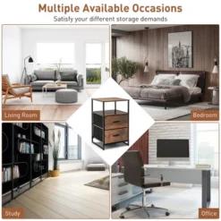 Costway 2-Drawer Dresser W/ Shelves Fabric Dresser Sturdy Steel Frame Wooden Top Rustic 16 Costway 2-Drawer Dresser W/ Shelves Fabric Dresser Sturdy Steel Frame Wooden Top Rustic -Costway GUEST 9a48c8a4 a23f 486a 9511 f4aa3fc24ac1