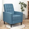 Costway Mid-Century Push Back Recliner Chair Fabric Tufted Single Sofa W/Footrest -Costway GUEST 9a844031 3cee 4ac4 80c3 330c76ae692a