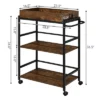 Costway 3-Tier Rolling Bar Cart Kitchen Serving Cart W/ Removable Tray & Handle -Costway GUEST 9ad2d87d 5abf 4a8d 9829 ffb8de850ca3