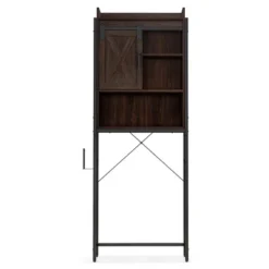 Costway Over-The-Toilet Storage Cabinet Bathroom Organizer W/ Sliding Barn Door RusticEspresso -Costway GUEST 9ad4d3c6 5f12 493a 8337 cb3666f35845