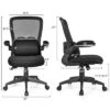 Costway Mesh Office Chair Adjustable Height&Lumbar Support Flip Up Armrest Black -Costway GUEST 9b423d66 2369 4b95 be2b bcb5f3693a9e