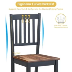 Set Of 4 Dining Chair Kitchen Black Spindle Back Side Chair With Solid Wooden Legs -Costway GUEST 9b76c699 6ae0 47b2 9e3f ed498ef1c38a 1