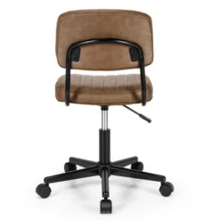 Costway PU Leather Office Chair Adjustable Swivel Task Chair W/ Backrest -Costway GUEST 9c1a7f5f 68d4 4721 bf33 1d5566a29041
