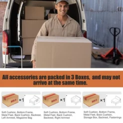 Costway Modular 3-Seat Sofa Couch W/ Socket USB Ports & Side Storage Pocket OrangeDark Grey -Costway GUEST 9c1e5678 ba33 46f7 858c 3c492d4ba144