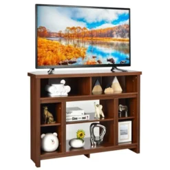 Costway Corner TV Stand Entertainment Console Center W/Adjustable Shelves -Costway GUEST 9c7ef739 7810 4dfd 8795 1236e5f6565c