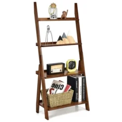 Costway 4 Tiers Bamboo Ladder Shelf Bookcase Storage Organizer Plant Flower Stand 22 Costway 4 Tiers Bamboo Ladder Shelf Bookcase Storage Organizer Plant Flower Stand -Costway GUEST 9cb3dbef 81e8 4d48 8aae d8d3d2775ba6