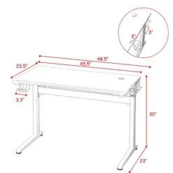Costway Gaming Computer Desk Carbon Fiber Surface W/Mousepad Cup Holder Headphone Hook -Costway GUEST 9d22c771 b4c1 4da6 a182 91b72b537604