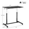 Costway Height Adjustable Computer Desk Sit To Stand Rolling Notebook Table Black -Costway GUEST 9d4540cf 4842 47f2 9371 b6038685f929