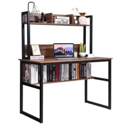 Costway Computer Desk With Hutch Bookshelf Study Wrting Desk Space Saving 21 Costway Computer Desk With Hutch Bookshelf Study Wrting Desk Space Saving -Costway GUEST 9d454e23 7cee 4700 ade7 9e0cf3c314f9