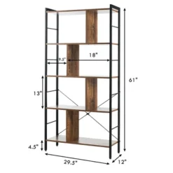 Costway 4-Tier Bookcase Industrial Bookshelf Floor Standing Storage Rack -Costway GUEST 9d828c7b faf9 4d50 ac8d 6e5d5dea950c