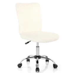 Costway Armless Faux Fur Leisure Office Chair Adjustable Swivel Task Chair 25 Costway Armless Faux Fur Leisure Office Chair Adjustable Swivel Task Chair -Costway GUEST 9d9a7a16 741f 4563 8235 a71f8599a67b