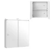 Costway Bathroom Cabinet Medicine Cabinet Wall Mount Double Door With Shelf And Mirror