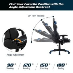 Costway X-Shaped Gaming Desk & Racing Style Massage Chair Set Home Office Black+White/Blue/Grey/Red -Costway GUEST 9db5e53d f389 423f b130 b15f947d01be