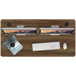 Costway Universal Tabletop For Standard & Standing Desk Frame Walnut -Costway GUEST 9e6fd8b3 b229 42c2 a99d c4e91d21f16a