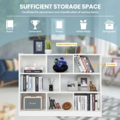 Costway 3-tier Open Bookcase 8-Cube Floor Standing Storage Shelves Display Cabinet White 14 Costway 3-tier Open Bookcase 8-Cube Floor Standing Storage Shelves Display Cabinet White -Costway GUEST 9ed7b6bb 1b1c 4410 8079 a9a7cf3569a2